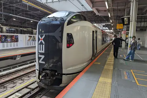 Narita Express train at Shibuya Station