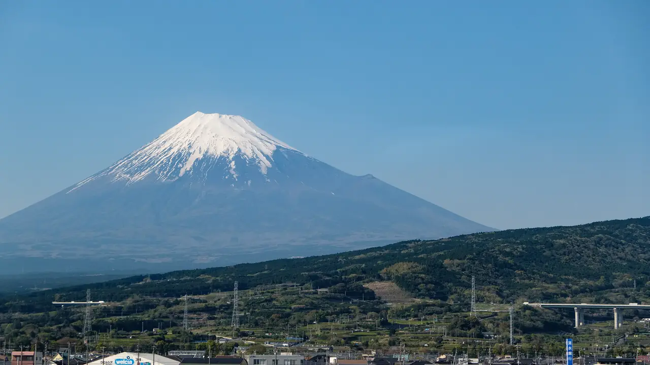 Mount Fuji seen from the Tokaido Shinkansen
