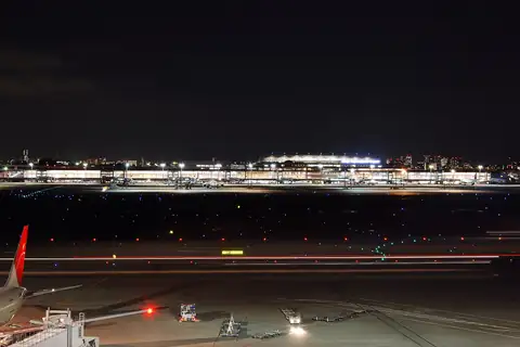 Haneda Airport International Terminal at night